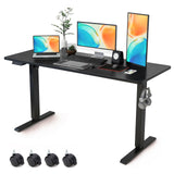 Win Up Time Electric Standing Desk Whole Piece Desktop Height Adjustable Desk- Standing Computer Desk, Sit to Stand Desk, Electric Stand Up Desk on Wheels Win Up Time