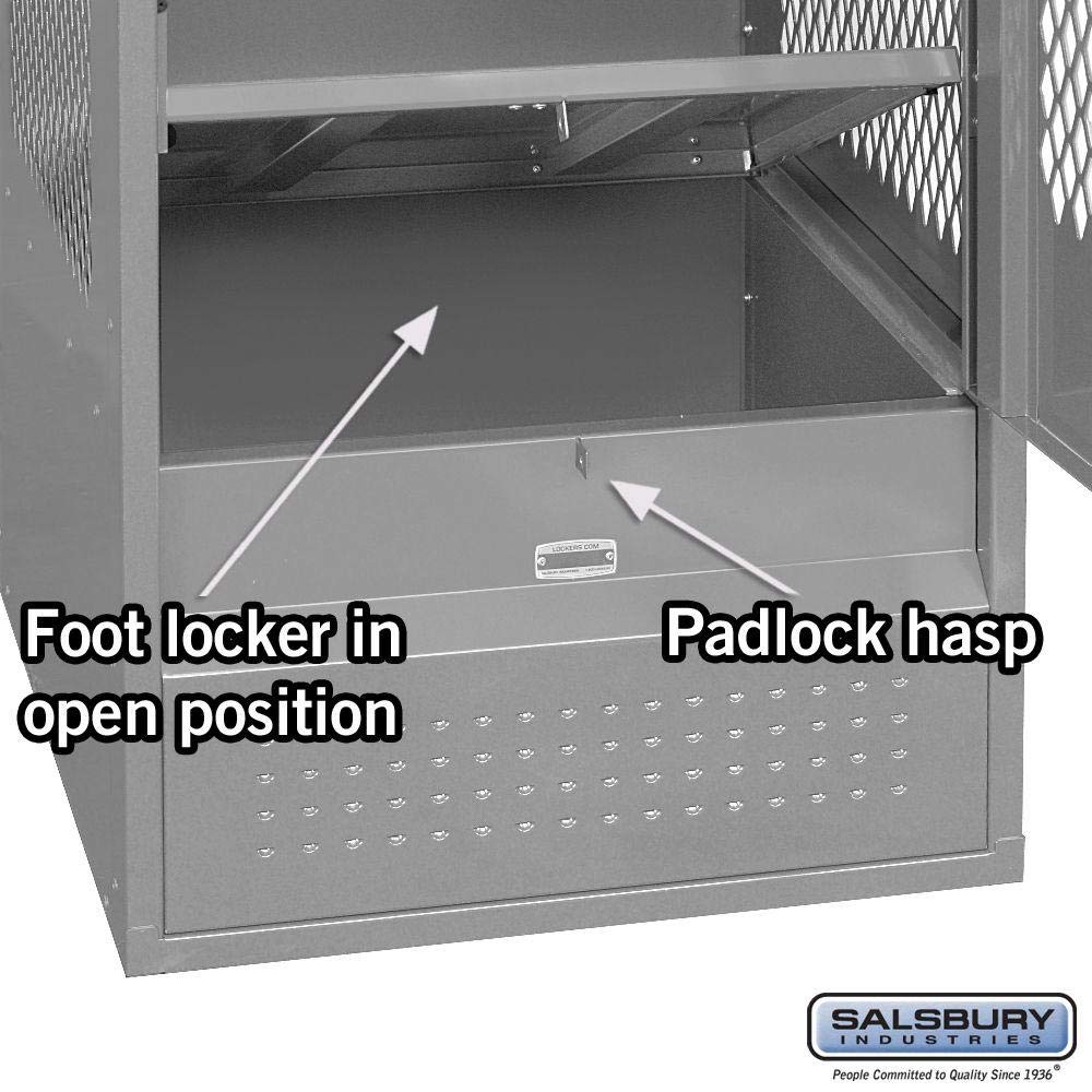 Salsbury Industries 72024GY-U Unassembled 6-Feet High 24-Inch Deep Standard Gear Metal Locker Ventilated Door, Gray Salsbury Industries