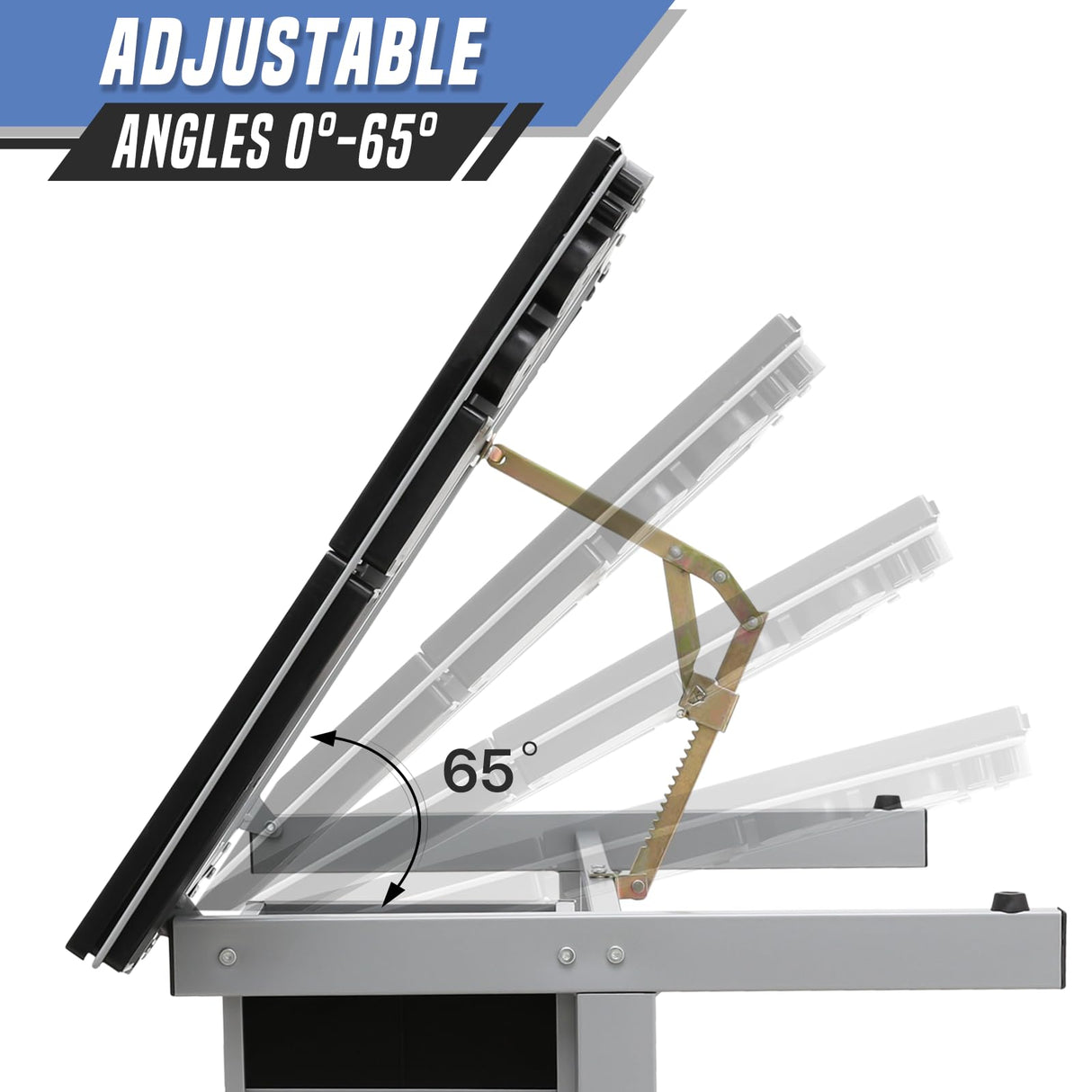 SFIHOME Adjustable Drafting Table & Stool Set, Art Desk with Additional Slide-Out Table Design, Versatile Drawing Table with Storage, for Art, Drafting and Creative Tasks, Natural SFIHOME