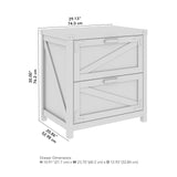 kathy ireland Home by Bush 2-Drawer Lateral File Cabinet, Letter/Legal, Cottage White, 29-Inch (CGF129CWH-03) Bush Business Furniture