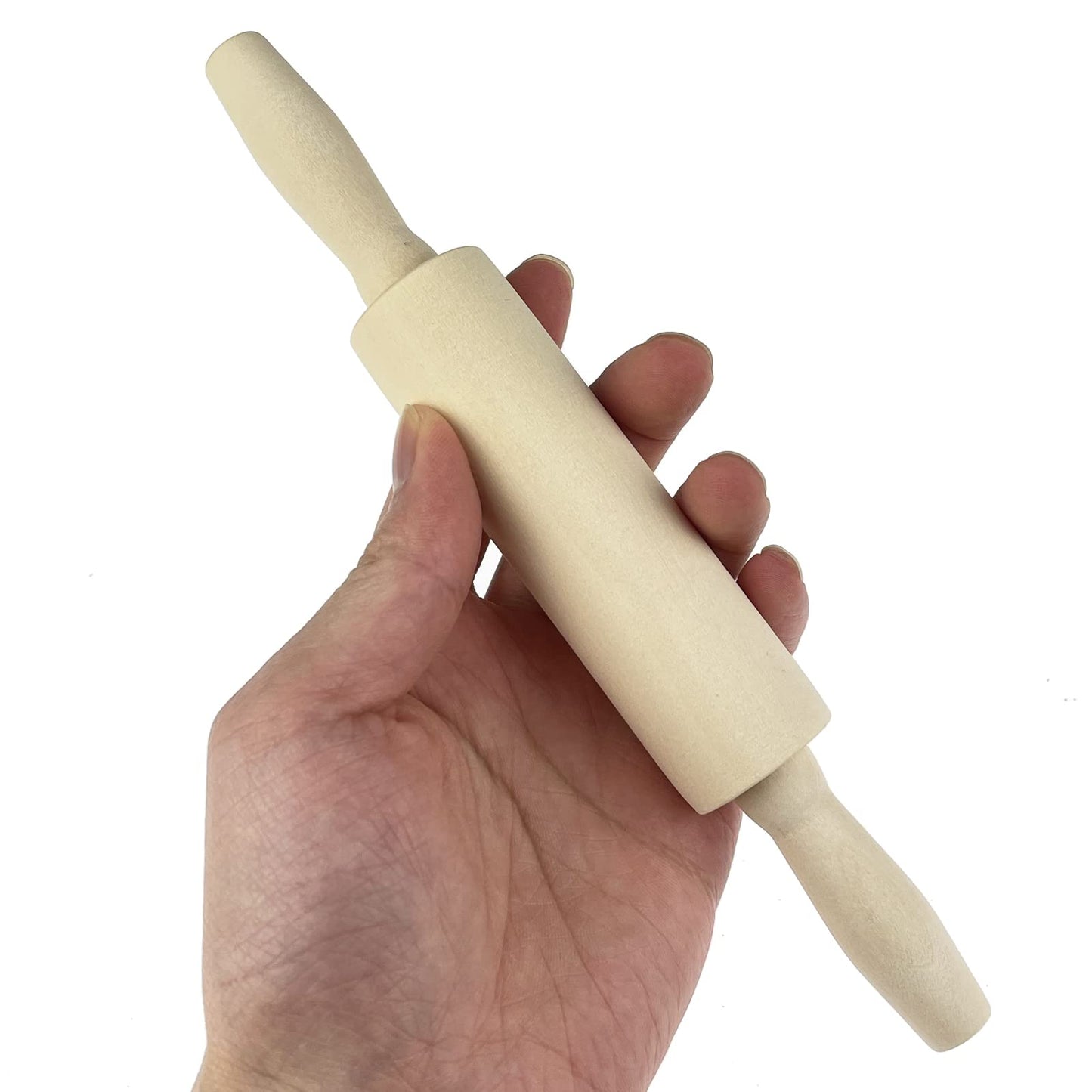 Miokun 6 Pack Wood Small Rolling Pin for Kids, 7.9 Inch Kids Rolling Pin for Home Kitchen