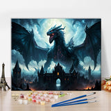 TUMOVO Paint by Number for Adults, Dragon Oil Painting for Adult, Fantasy Wild Animals Adults' Paint-by-Numbers Kits, DIY Painting by Numbers Arts Craft for Home Wall Decor, 16 X20 Inch TUMOVO