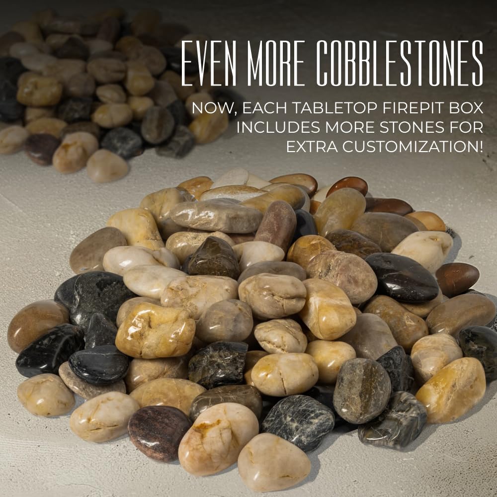 SOLACEA Concrete Tabletop Fire Pit, Portable Indoor Fireplace and Smores Maker, Suitable for Indoor and Outdoor Use Solacea