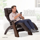 Human Touch Perfect Chair® PC-350 Classic Power Zero Gravity Leather Electric Recliner For Office, 3-Year Warranty, 46D x 32W x 46H Inch, Dark Walnut Espresso Human Touch