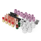 YESWELDER 71Pcs TIG Welding Torch Stubby Gas Lens #12 Pyrex Glass Cup Kit For WP-17/18/26 YESWELDER