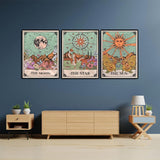 WUDWL Diamond Painting Kits for Adults - 3 Pack Sun and Moon DIY 5D Diamond Art Kits Full Drill Diamond Dots Paintings with Diamonds Gem Art and Crafts Home Decor 12x16inch WUDWL