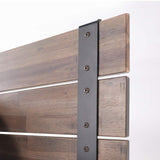 Zinus Brock Solid Acacia Wood and Metal Platform Bed Frame - Easy Assembly, No Box Spring Needed, Queen Zinus