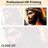 TUMOVO God Paint by Number for Adults,Jesus Oil Painting for Kids Jesus Portrait Abstract Painting Paint by Number Kits Acrylic Paint,Drawing Paintwork with Paintbrushes Home Decor16x20 inch TUMOVO