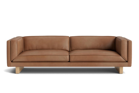 Valencia Alaina 110" Leather Wide Seat Sofa, Italian Nappa Top Grain Leather Couch, Scratch-Resistant for Living Room or Office (Brown) VALENCIA THEATER SEATING