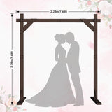 Chamvis 7.48FT Wooden Wedding Arch, Wooden Arch Backdrop Stand Square Arch Wedding Arbor Wedding Arches for Ceremony Wood Arch Frame for Outdoor Lawn Forest Wedding Decorations chamvis