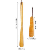 GLEAVI 2pcs Handle Wood Shoehorn： Wood Shoehorn Long and Short Shoe Horn Shoe Spoon Non Slip Shoe Lifter Lazy Shoes Aid Tool for Seniors Elderly Adults Shoe Horns for Men Women-Kids GLEAVI