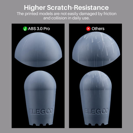 ELEGOO ABS-Like Resin 3.0 Pro, Higher Scratch-Resistance 3D Printing Photopolymer Resin, 405nm UV Resin for MSLA/DLP/LCD Printers Fast Curing High Precision Non-Brittle, Grey 1000g ELEGOO