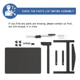 bilbil Electric Standing Desks with Lockable Wheels, 32 * 24 inch Height Adjustable Sit to Stand Desk, Overbed Laptop Table Desk, Mobile Rolling Desk, Portable Work Table for Home & Office, White bilbil