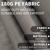 TGEHAP Carport Replacement Canopy Cover for Tent Car Garage Shelter Top Tarp Cover with Ball Bungees (Only Only Top Cover, Frame is not Included) (10' x 20', Gray) TGEHAP