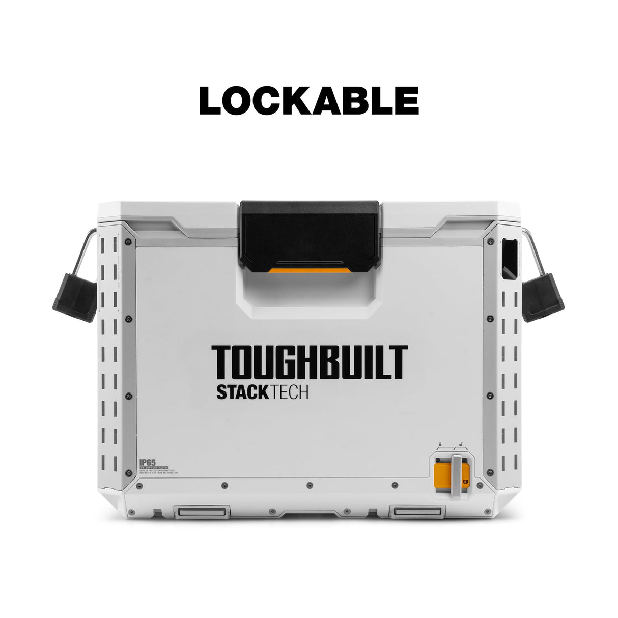 ToughBuilt XL Cooler, Stackable 38 Quart Hard Shell Chest for StackTech Boxes and Totes, White ToughBuilt