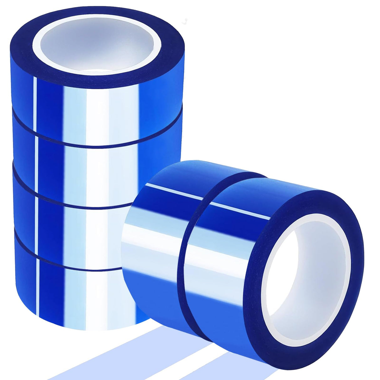 UTNVBTR 6 Rolls 20mm x16m(52ft) Blue Heat Resistant Tape，Heat Transfer Tape for Heat Sublimation Press Vinyl，and Fixing of Electronic Parts During Processing，No Residue UTNVBTR