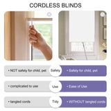 Joydeco White Cordless Roller Shades, Spring Roller Blackout Window Blinds with UV Protection, Room Darkening Window Shades and Door Blinds for Home and Office (35" W x 75" H, White) Joydeco