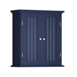 ChooChoo Bathroom Wall Cabinet, Over The Toilet Space Saver Storage Cabinet, Medicine Cabinet with 2 Door and Adjustable Shelves, Cupboard, Navy Blue ChooChoo
