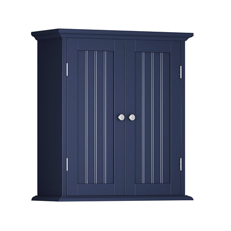 ChooChoo Bathroom Wall Cabinet, Over The Toilet Space Saver Storage Cabinet, Medicine Cabinet with 2 Door and Adjustable Shelves, Cupboard, Navy Blue ChooChoo