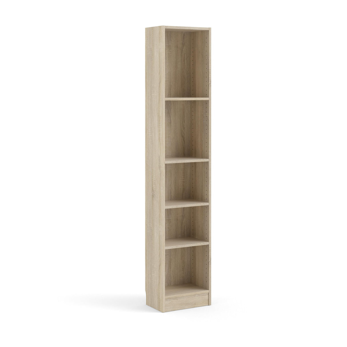 Tvilum Element Narrow 5 Shelf Bookcase, Tall, Oak Tvilum