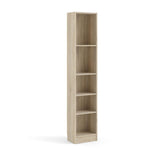 Tvilum Element Narrow 5 Shelf Bookcase, Tall, Oak Tvilum