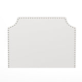 Flash Furniture Adeline Twin Headboard with 2 Outlets, USB Port, USB Type-C Port, Contoured Headboard, Studded LeatherSoft Upholstery, Dual Hanging Options, White Flash Furniture