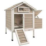 Ketive Chicken Coop Chicken House Outdoor with Removable Trays, Wooden Rabbit Hutch Poultry Cage with Nesting Box, Indoor Hen House Chicken Cage with Ramp for Garden Backyard (32"L x 23.6"W x 36.6"H) ketive