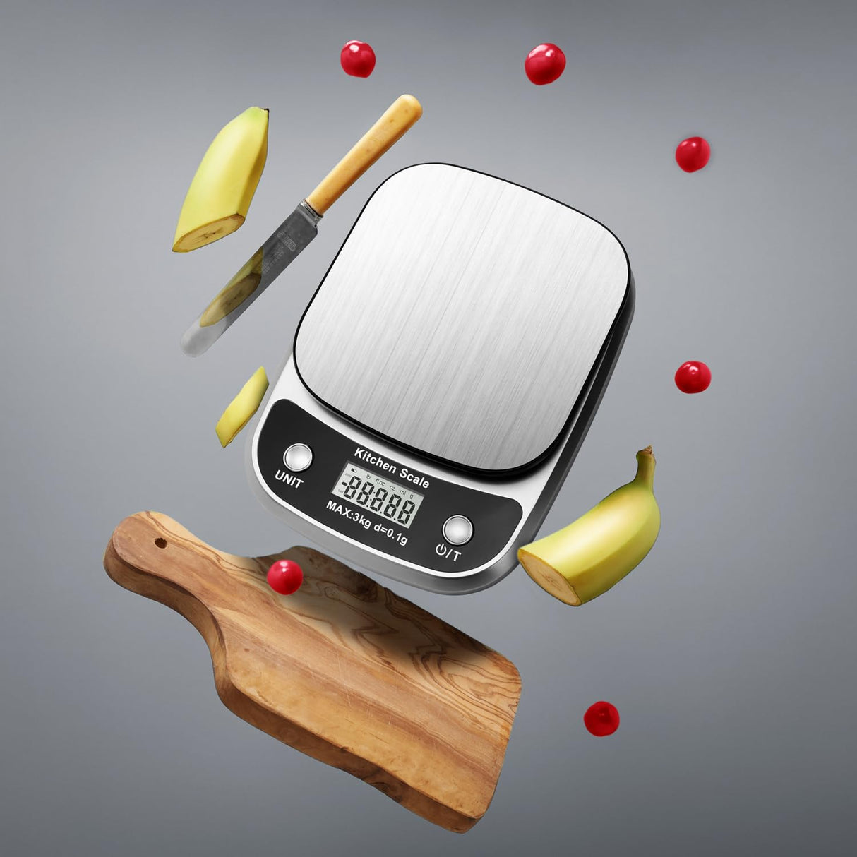 GRAM PRES Food Kitchen Scale Digital Weight Grams and Oz，Professional Small Digital Kitchen Food Scales 3kg/0.1g for Weight Loss GRAM PRES