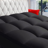 COONP King Mattress Topper, Extra Thick Pillowtop, Cooling Plush Mattress Pad Cover Bed Topper Protector with 8-21 Inch Deep Pocket (Black, King) COONP