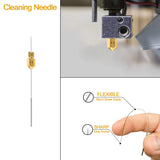 0.4MM MK8 Ender 3 Nozzles 25 pcs 3D Printer Brass Nozzles Extruder for Makerbot Creality CR-10 with 5 Needles and Metal Storage Box (0.4mm) Meafeng