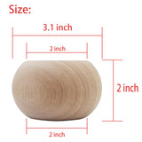 Btibpse 2 Inch Wooden Bun Feet Sofa Replacement Parts Round Furniture Legs Unfinished Sofa Couch Chair Ottoman Replacement Legs Solid Wood Cabinet Legs Set of 4 (2 inch Unfinished) Btibpse