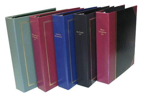 Custom Personalized 3-Ring Binder - Minute Book, Portfolio, Organizer, Planner - 3 Sizes and Multiple Colors Available (1 1/4" Black) Corpkit Legal Supplies