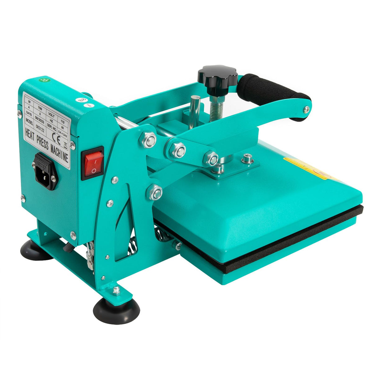 Heat Press Machine for T-Shirts Industrial Spray Molding Heat Transfer Press with 4 Tubes Heating Sublimation for Stores, Pillows, Mugs, Phone Cases, Clamshell Heat Press Machine for T-Shirt(Blue) LiaoDaza