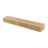 Modern Ember Monti 72 Inch Fireplace Wood Mantel Shelf with Fluted “Reed” Details in Whitewash | Natural White Oak Wood | Stained Finish | DIY Mounting Hardware Included | 72" W x 6" H x 8" D Modern Ember