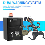 Greenvelly 80LBS Depository Safe with Drop Slot, 2.6 Cub Anti-Theft Cash Drop Safe with Electronic Lock for Home, Fire Proof Heavy-Duty Drop Box Waterproof, Depository Safe Box for Office Hotel 2 Keys Greenvelly