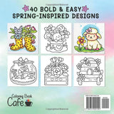 Cozy Spring: Cute Coloring Book for Adults & Teens with Easy and Bold Spring Inspired Designs (Bold and Easy Coloring Books) WoodArtSupply