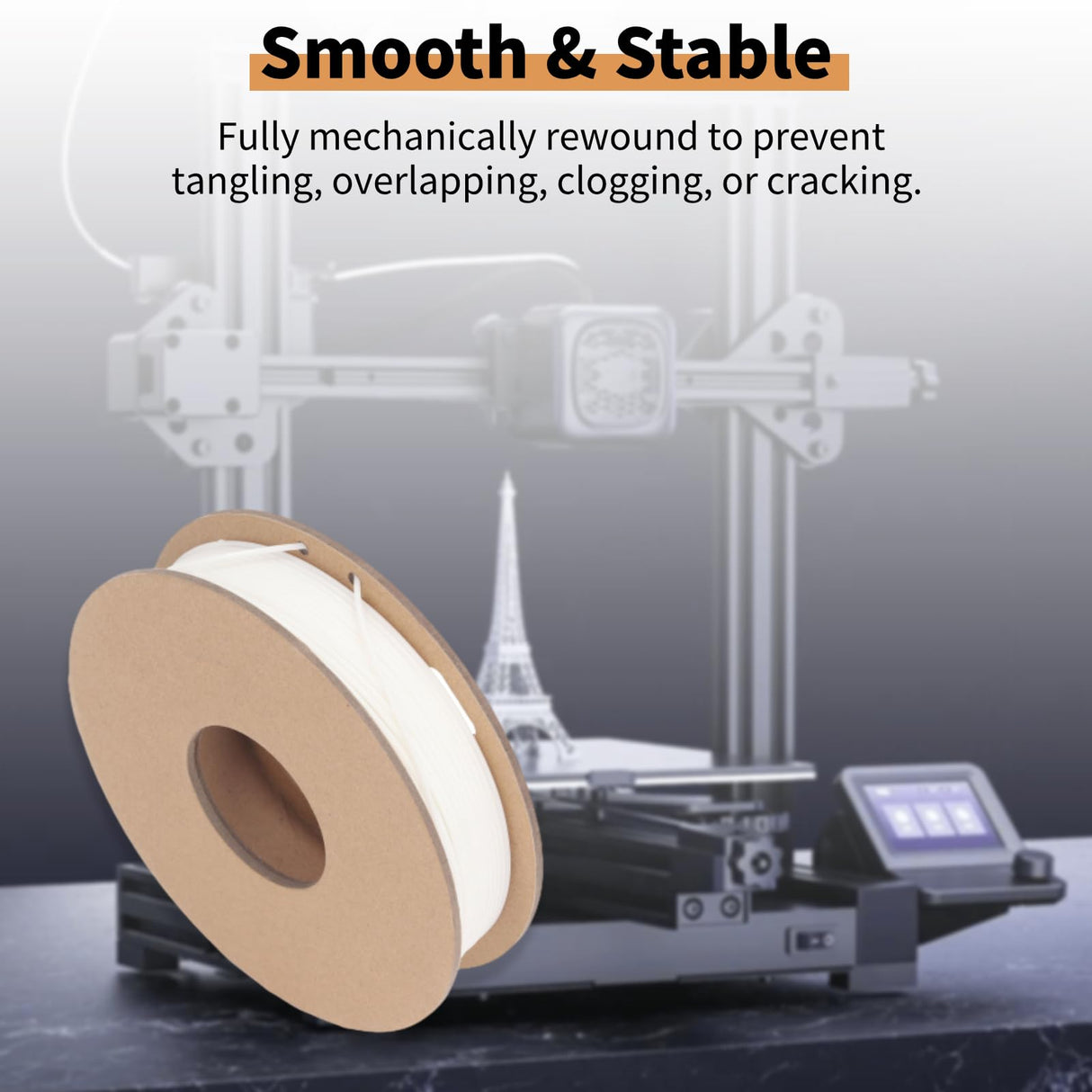 3D Printer Filament, 1.75mm Flexible TPU Filament Bundle, High Accuracy 95A Soft 3D Printer Consumable, for Shoe Soles Watch Bands Drone Parts, White Generic