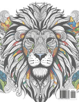 Majestic Lions: A Stress-Relieving Coloring Book for Adults Majosta