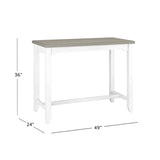 Hillsdale Furniture Hillsdale Clarion Side, Distressed Gray/Sea White Counter Height Table Hillsdale