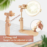 Embroidery Hoop Stand - Rotated Cross Stitch Stand Lap, Easy to Use Natural Beech Wood Embroidery Hoop Holder, Hands Cross Stitch Stand for Art Craft Sewing Needlework Projects guofa