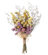 Botius 17" Natural Mixed Dried Flowers Bouquet Real Dried Lover Grass, Myosotis, Daisy, Craspedia Billy Balls Floral Arrangements for Boho Home Wedding Table Vase Décor Botius