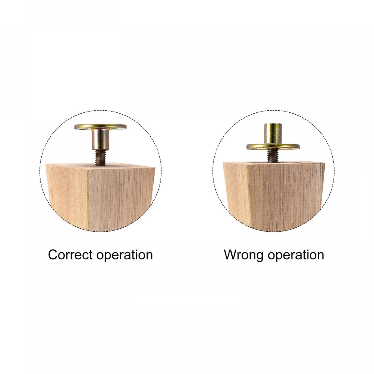 uxcell Furniture Legs, 7 Inch(180mm) Set of 4 Square Solid Wood Couch Legs Feet Chair Table Feet Sofa Support Replacement Parts, Light Brown uxcell