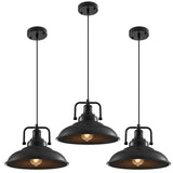 SESIMENT Black Pendant Light 12.5 inches 3 Packs, Farmhouse Pendant Light, Industrial Pendant Lighting, Kitchen Pendant Lights, Pendant Lights Kitchen Island for Dinning Room Entryway Barn SESIMENT