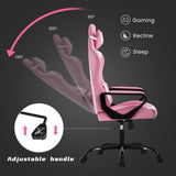 Massage Gaming Chair High Back Office Desk Chair with Lumbar Support, Arms, and Headrest - Heavy Duty Ergonomic Racing Style Swivel Computer Chair RROCOSIA