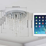 lifeholder Mini Chandelier, Crystal Chandelier Lighting, 2 Lights, Flush Mount Ceiling Light, H10.4'' x W8.66'' Modern Chandelier Lighting Fixture for Bedroom, Hallway, Bar, Kitchen, Bathroom lifeholder