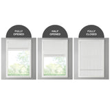 Madison Park Galen Cordless Roman Shades - Fabric Privacy Single Panel Darkening, Energy Efficient, Thermal Insulated Window Blind Treatment, for Bedroom, Living Room Decor, 33" x 64", White Madison Park