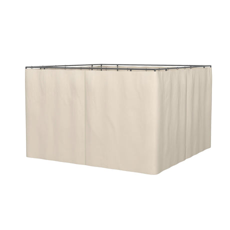 Outsunny 10' x 12' Universal Gazebo Sidewall Set with Panels, Hooks and C-Rings Included for Pergolas and Cabanas, Beige Outsunny