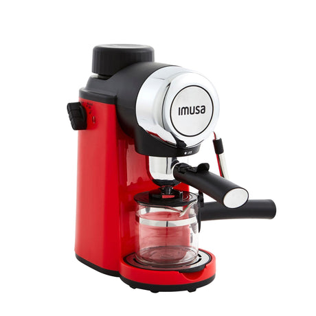 Imusa 4 Cup Epic Electric Espresso/Cappuccino Maker (Cafe Cubano, Cortadito, Colada, Cafe con Leche), Red IMUSA USA