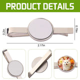 BAOZOON 3 Pcs Sublimation Tie Clip Blanks for Men Metal Tie Bars Heat Transfer DIY Tie Pins Pinch Clip for Wedding Birthday Business Holiday Parties BAOZOON