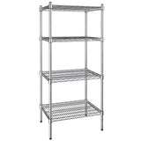 PRO&Family 18 inches x 24 inches NSF Chrome 4 Shelf Kit with 54 inches Posts. Shelves for Home, Kitchen, Office, Living Room, Garage, Restaurant, Durable Organizer, Storage Rack PRO&Family